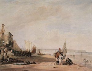 Jóvenes recolectores de camarones, Deal, siglo XIX de William Collins